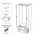 Шкаф "Дуэт" платяной с зеркалом Шкаф "Дуэт" платяной с зеркалом